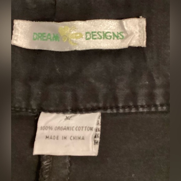 Embroidered heavy cotton black circle skirt by dream design. Lg. - Picture 7 of 8